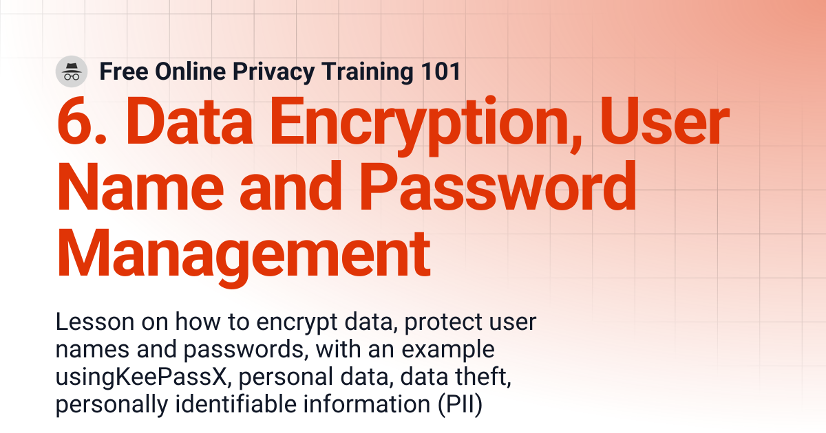6. Data Encryption, User Name and Password Management | Free Online ...